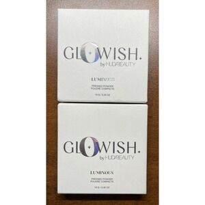 GloWish By Huda Beauty Luminous Pressed Powder 06 Medium Tan Makeup (lot of two)